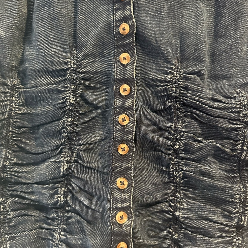 Pilcro Blue Button Down Shirt - Picture 6 of 13